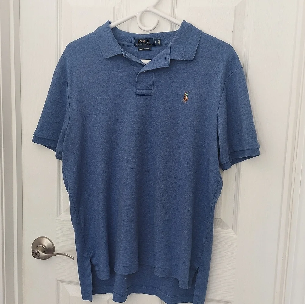 Polo Ralph Lauren Blue Polo Shirt L - Picture 1 of 5